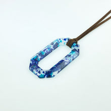 画像をギャラリービューアに読み込む, Pendant Glass Holder ペンダント グラスホルダー <スクエア>(C08 flower blue)