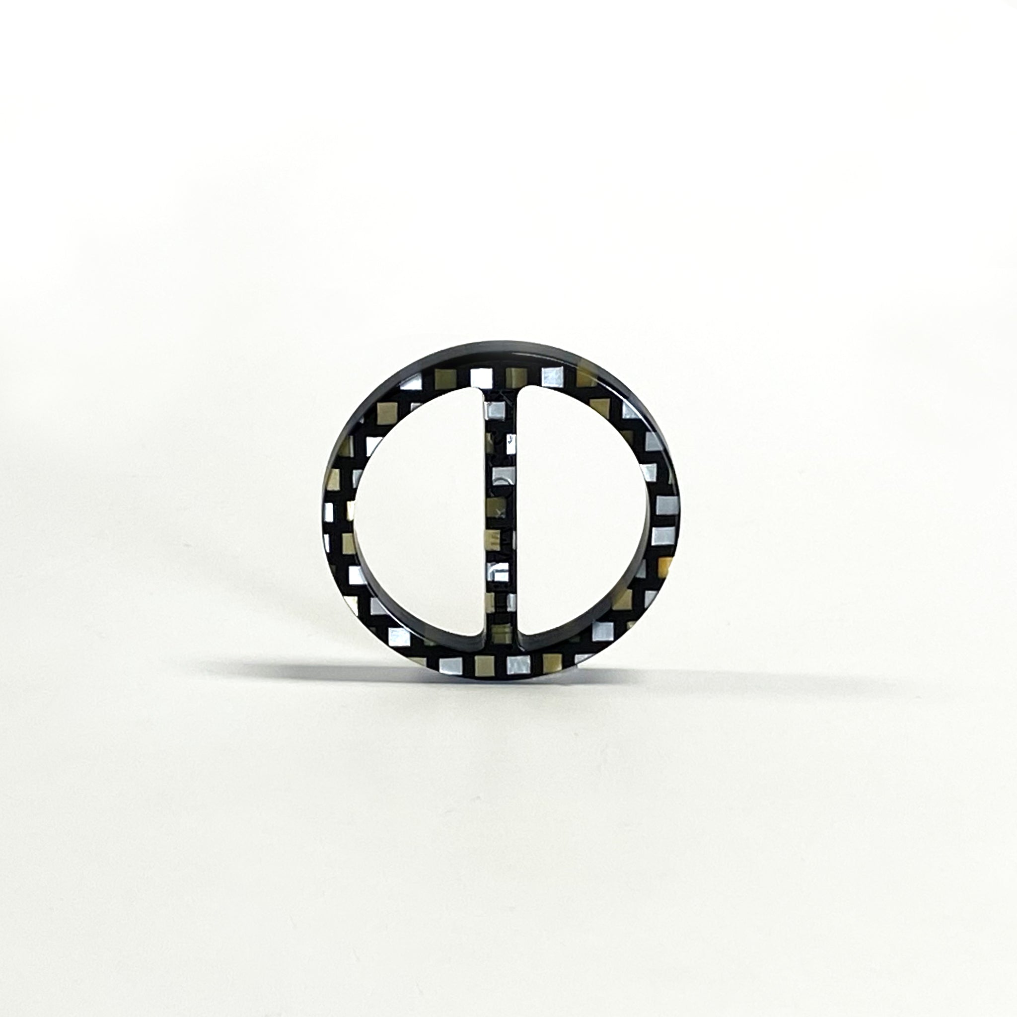 MACOOL × KISSO］Scarf Buckle スカーフバックル 丸（370 black raden）