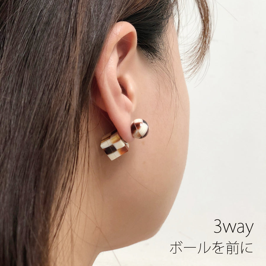 Reversible Pierced リバーシブルピアス（386 yellow horn） – KISSO