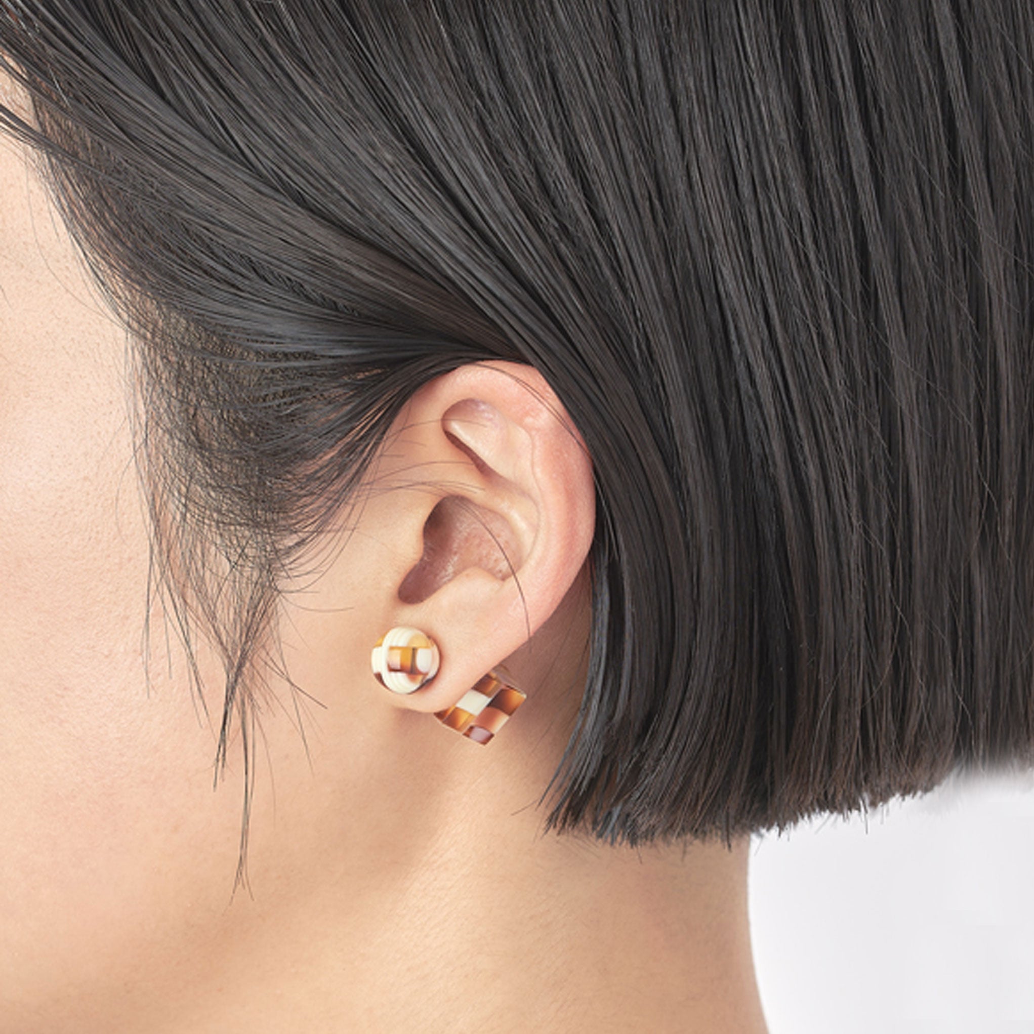 Reversible Pierced リバーシブルピアス（B71 milky white） – KISSO