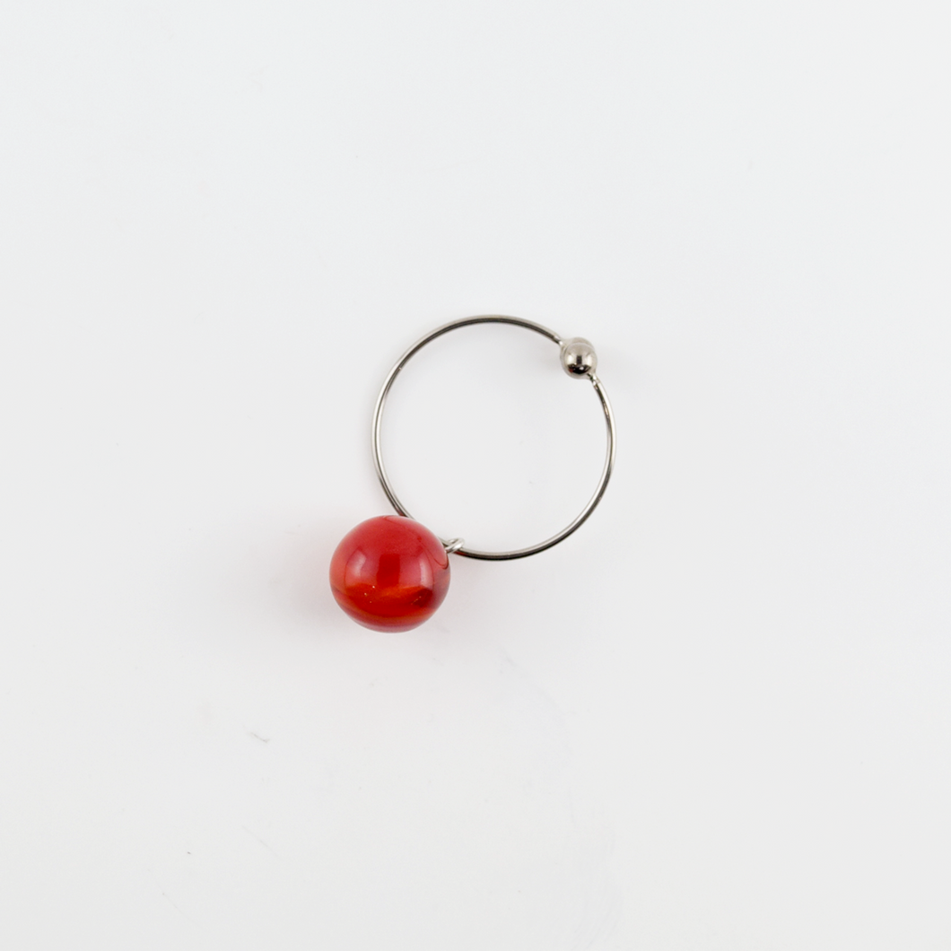 Earcuff イヤーカフ＜ボール＞（J71 red orange）