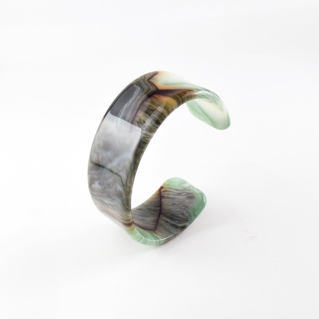 Bangle バングル＜Flat＞（LR2 sage green marble）